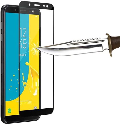 Verre Trempé pour Samsung Galaxy J6 2018 J600 - Film Bord Noir Ultra  Resistant Phonillico® - Protection d'écran pour smartphone - Achat & prix