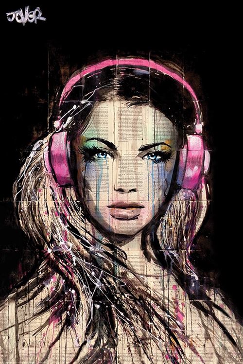 Maxi Poster 61 x 91,5 cm Loui Jover DJ Girl