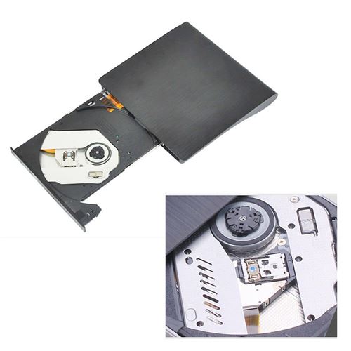 Lecteur DVD externe, Plug And Play, DVD / cd portable avec USB 3.0 et  Type-c, Lecteur cd externe pour PC, Bureau, Mac, Ios, Windows10/8/7 / xp /  linux Au
