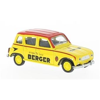 MiniatureMiniature Déjà MontéeNorev Renault 4JaunerougeCycliste Bergerf1964Voiture 1 64 DE2W9IHY