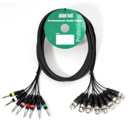 Adam Hall Cables KMCO5XMPPM38 Câble Multipaire 8 x XLR mâle vers 8 x jack 6,3 mm stéréo, 5 m
