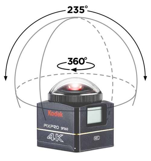 Kodak Pixpro - Camera Numerique - Sp360 4K Avec Combo C - Pack Extrême- Reconditionne