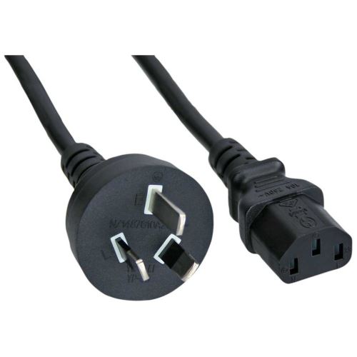 Câble d'alimentation, InLine®, Australie / Argentine à 3 broches IEC C13, noir, H05VV-F, 3x0,75mm², 1,0m