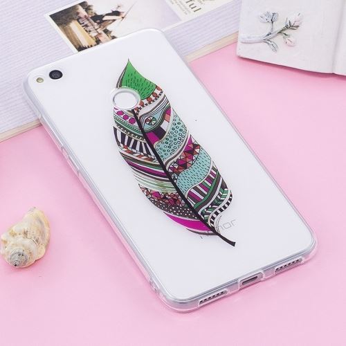 Huawei P8 Lite (2017) Coque Protection TPU Plumes Vert ALS53944