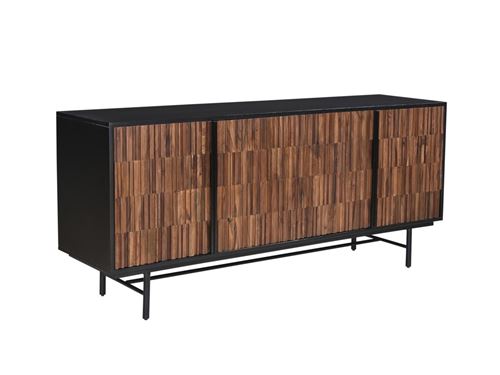 Buffet ATILA - 4 portes - Bois de Sheesham, Acacia et Métal
