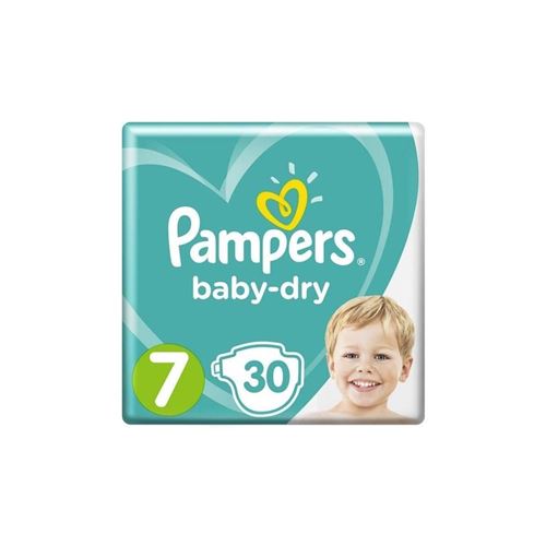 Pampers Baby-dry Taille 7, 15+ Kg, 30 Couches