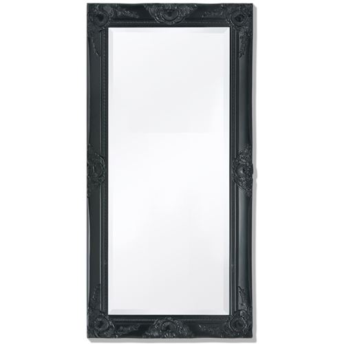 VidaXL Miroir mural Style baroque 100 x 50 cm Noir