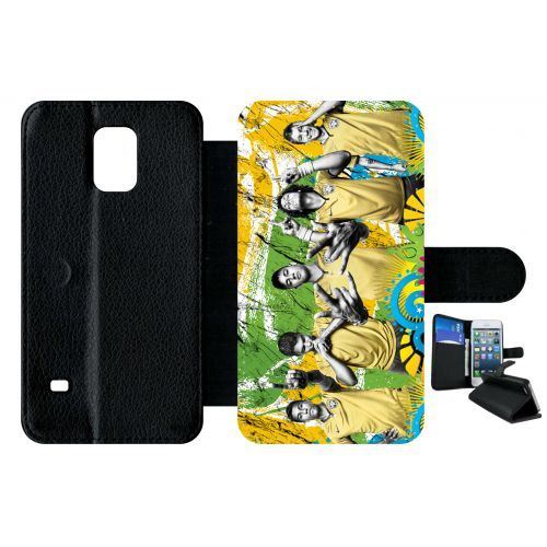 Etui à rabat samsung galaxy s5 brazil thiago silva neymar jr david luiz