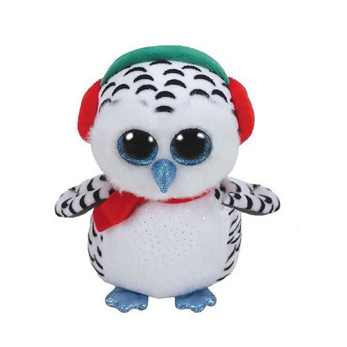 Nester en peluche de hibou de Noël de TY Boo 24 cm