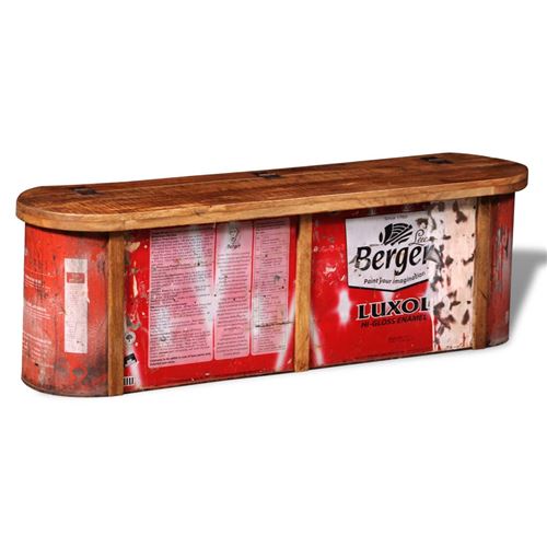 vidaXL Banc / buffet de stockage en bois solide recyclé