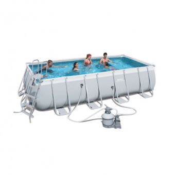 Kit Piscine Rectangulaire Power Steel Frame Bestway Longueur 5 49 M Largeur 2 74 M Piscine Achat Prix Fnac