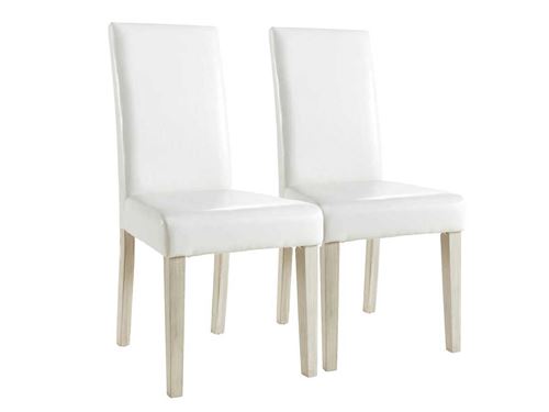 lot de 2 chaises guevara segur - blanc