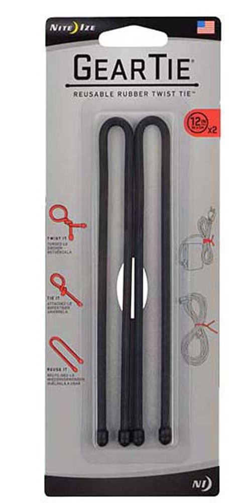 Nite Ize Gear Tie 12 Inch Pack 2 Units