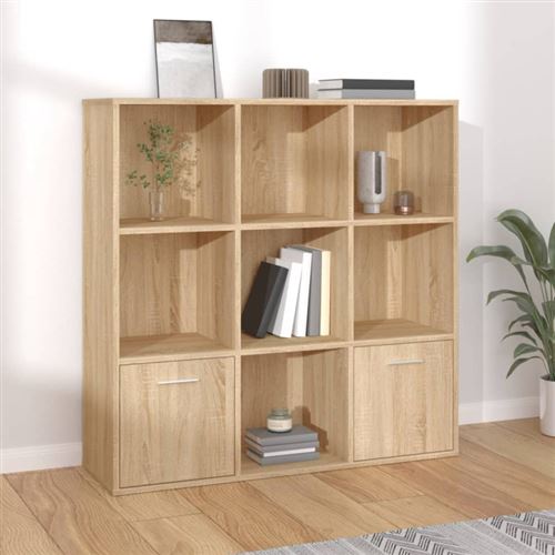 vidaXL Bibliothèque Chêne sonoma 98x30x98 cm Aggloméré
