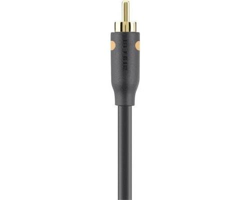 Câble de raccordement belkin f3y096bf2m-p [1x cinch rca mâle - 1x cinch rca mâle] 2 m noir contacts dorés