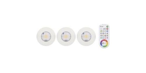 Spot LED encastrable LED intégrée JEDI Lighting Performa JE1295870 RVB 22.5 W blanc set de 3