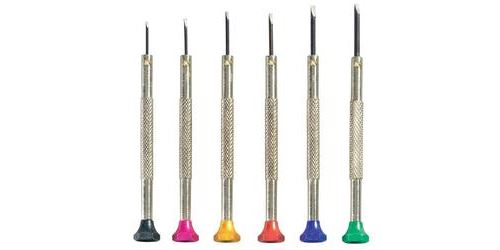 Jeu de tournevis d'horloger 12 pièces TOOLCRAFT 820926 Largeur de la lame: 0.8 mm, 1 mm, 1.2 mm, 1.4 mm, 1.6 mm, 1.8 mm 1 set