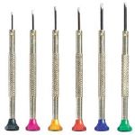 Lot 5 Tournevis Précision Horloger – Lames Réversibles 0.8 à 1.6 Mm, Pour Montres, Lunettes, Bijoux