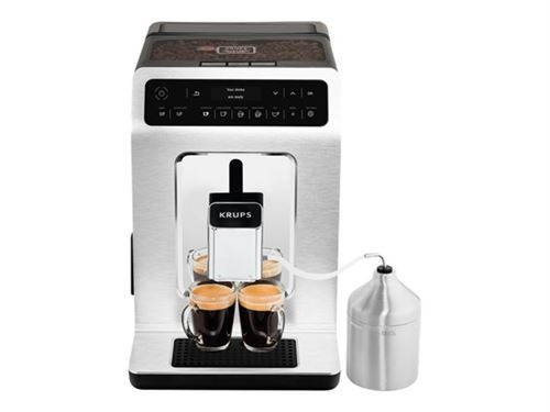 Krups machine à café automatique evidence one touch de cappuccino oled panneau avec écran tactile 2,1 litres chrome