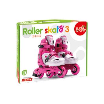 Rollers evolutifs 3 roues taille 30-33 rose, jeux exterieurs et sports