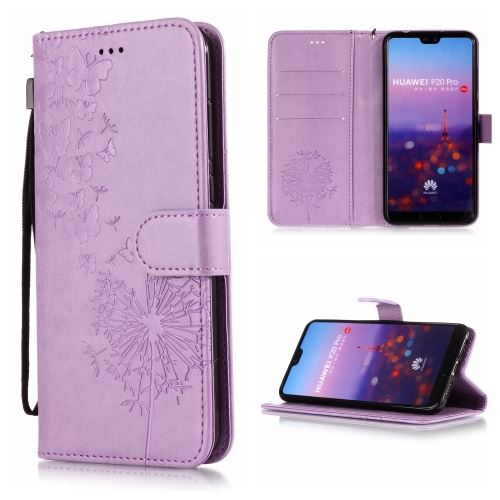 Huawei P20 Pro Housse Etui Cuir Pu Pissenlit Violet Als89807