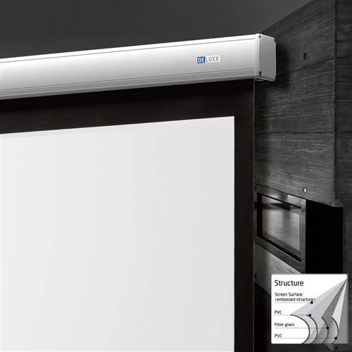 Ecran de projection motorise DELUXX Advanced Elegance PLUS Blanc Mat Polaro 305 x 228 cm