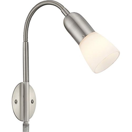 Globo wandleuchte cathy flexo glas weiß 1x40w