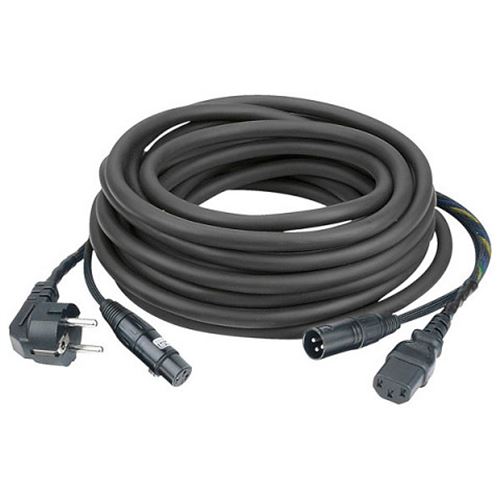 DAP FP0810B Schuko/XLR femelle - IEC femelle/XLR mâle 10 m noir