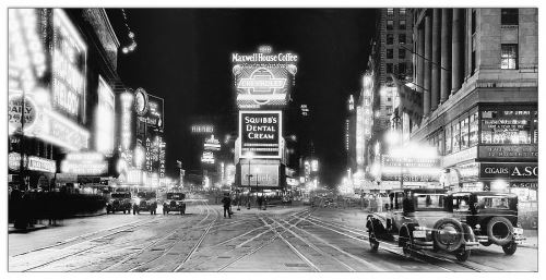 GENDREAU - Times square at night (Panneaux MDF 100x50 cm)