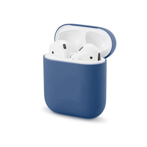 Coque en silicone WISETONY épais et souple antichoc pour Apple AirPods - Bleu foncé