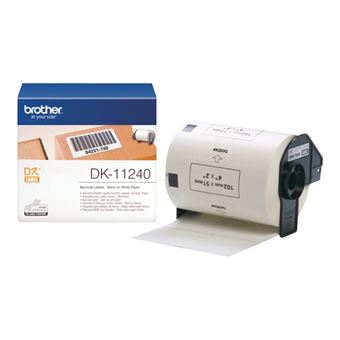 Brother DK-11240 - Noir sur blanc - 51 x 102 mm 600 étiquette(s) étiquettes  d'expédition - pour Brother QL-1050, QL-1050N, QL-550 - Fnac.ch - Papier  d'impression