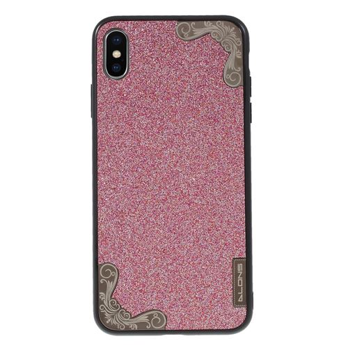 Coque en TPU hybride scintillant rose pour votre Apple iPhone XS Max 6.5 pouces