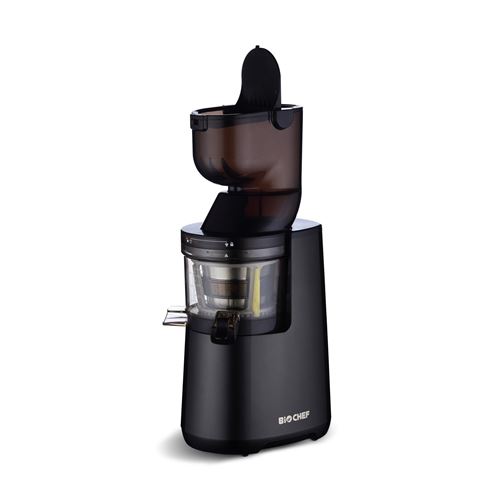 BioChef Extracteur de jus vertical Atlas – Moteur puissant 250W – Rotation lente 40tr/min - Noir