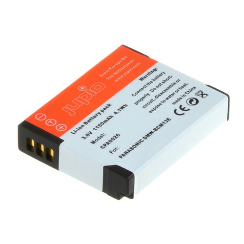 Jupio - Batterie - 1150 mAh - pour Panasonic Lumix DC-FT7, TS7, DMC-FT5, FT6, TS6, TZ56, TZ58, TZ70, TZ71, ZS35, ZS45, ZS50