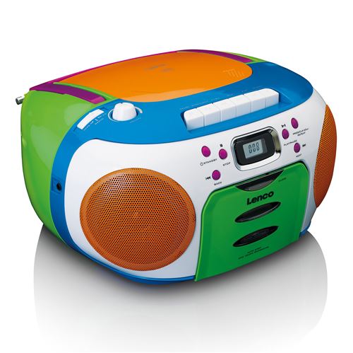 Radio portable Lecteur CD et cassette enfants Lenco SCD-971
