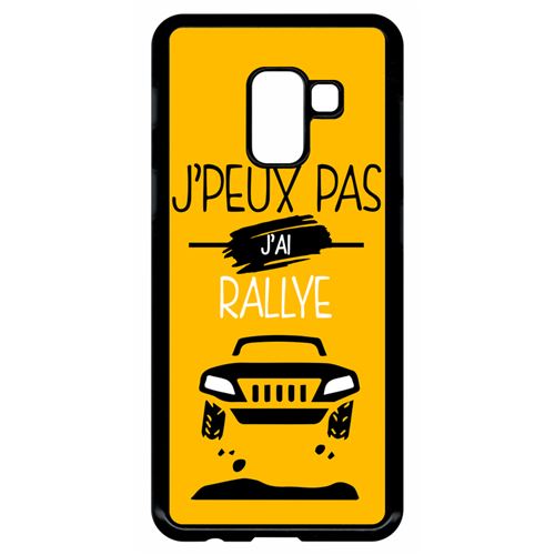 Coque My-Kase pour Galaxy A8 (2018) - j peux pas j ai rallye 10 - Plastique Noir