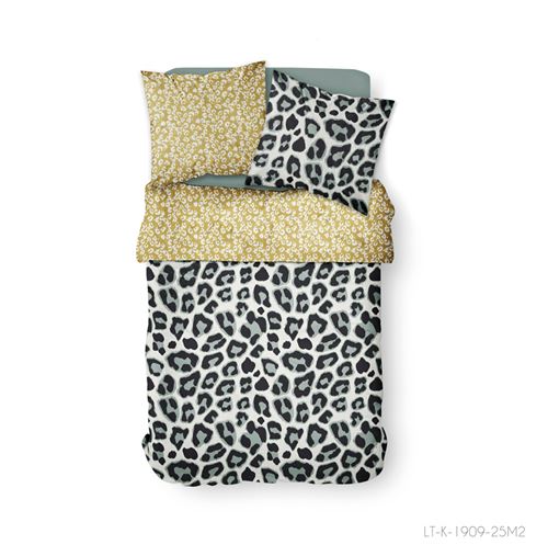 TODAY Parure de couette 100 % Coton 220x240cm SUNSHINE 3.44 - Gris et jaune
