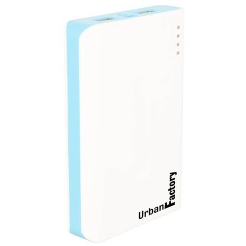 URBAN FACTORY Batterie externe USB 10000mAh Ultra rapide Blanc