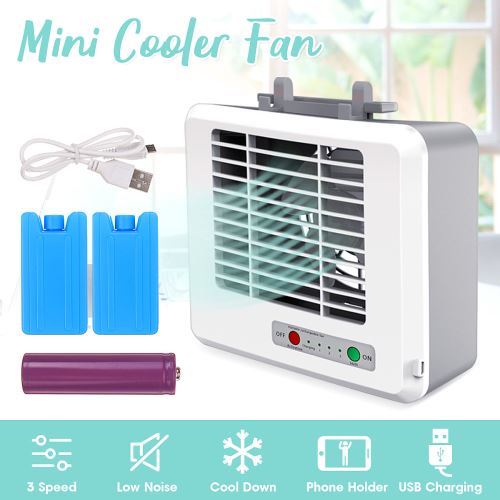 Desktop Refroidisseur Climatiseur Ventilateur Avec Batterie Crystal de glace 3 Vitesse