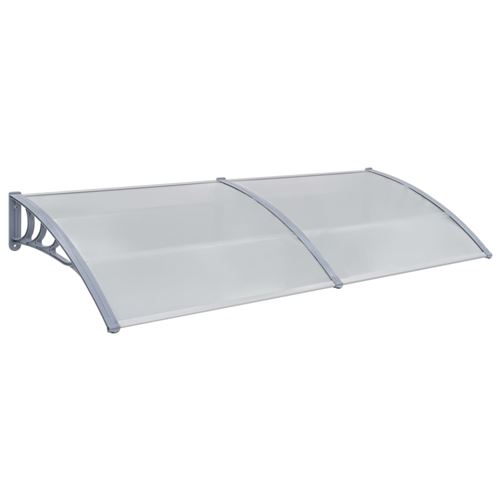 Auvent de porte Gris 240 x 100 cm Plastique