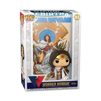 Figurine Funko Pop Comic Cover Wonder Woman 80th on throne