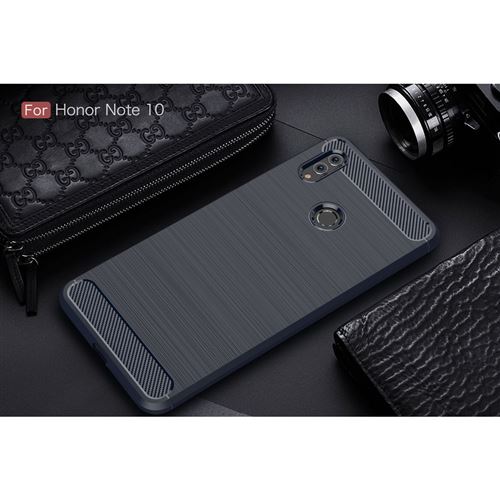 Huawei Honor 10 Note Carbone Bleu Coque Housse Etui En Silicone Gel Souple hfs-house®