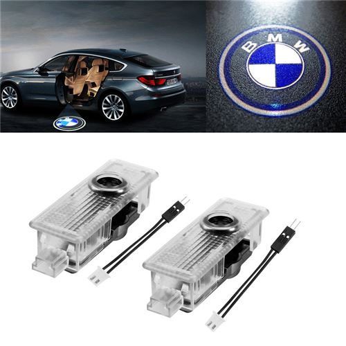2PCS sans fil voiture LED-projecteur lampe de bienvenue logo BMW Lumière