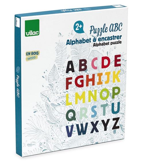 Vilac Jouet En Bois Puzzle Alphabet Majuscule À Encastrer Sous La Canopée V - Image 2