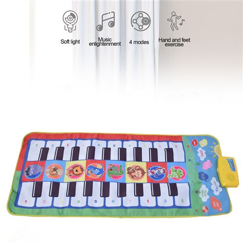 4€60 sur Tapis de piano pour enfants Double clavier 20 touches 8 sons 117 x  50cm - Jeu éducatif musical - Achat & prix