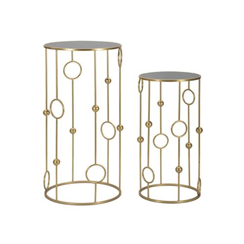 Non Communiqué Or Lot De 2 Tables D'appoint "Sphère" 100Cm