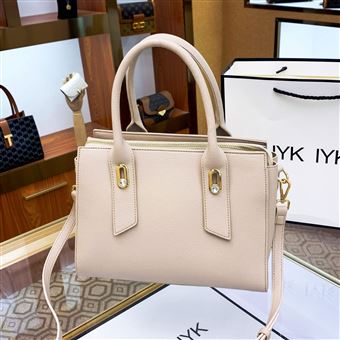 Sac à Main Bandoulière Blanc Similicuir Femme - Style Tendance Avec Chaîne Dorée