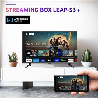 STRONG - streaming box android tv 4K uhd - leap-S3+V2 - chromecast - assistant vocal google - dolby atmos & dolby vision - netflix