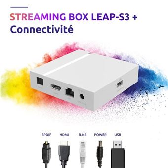 STRONG - streaming box android tv 4K uhd - leap-S3+V2 - chromecast - assistant vocal google - dolby atmos & dolby vision - netflix