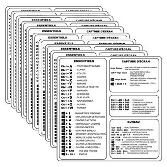 Autocollants Clavier Allemand | Lot De 4 Stickers PVC + Film Protecteur | Lettres Blanches Sur Fond Noir Pour Clavier QWERTY